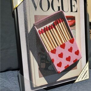 Heart Matchstick Art Print
